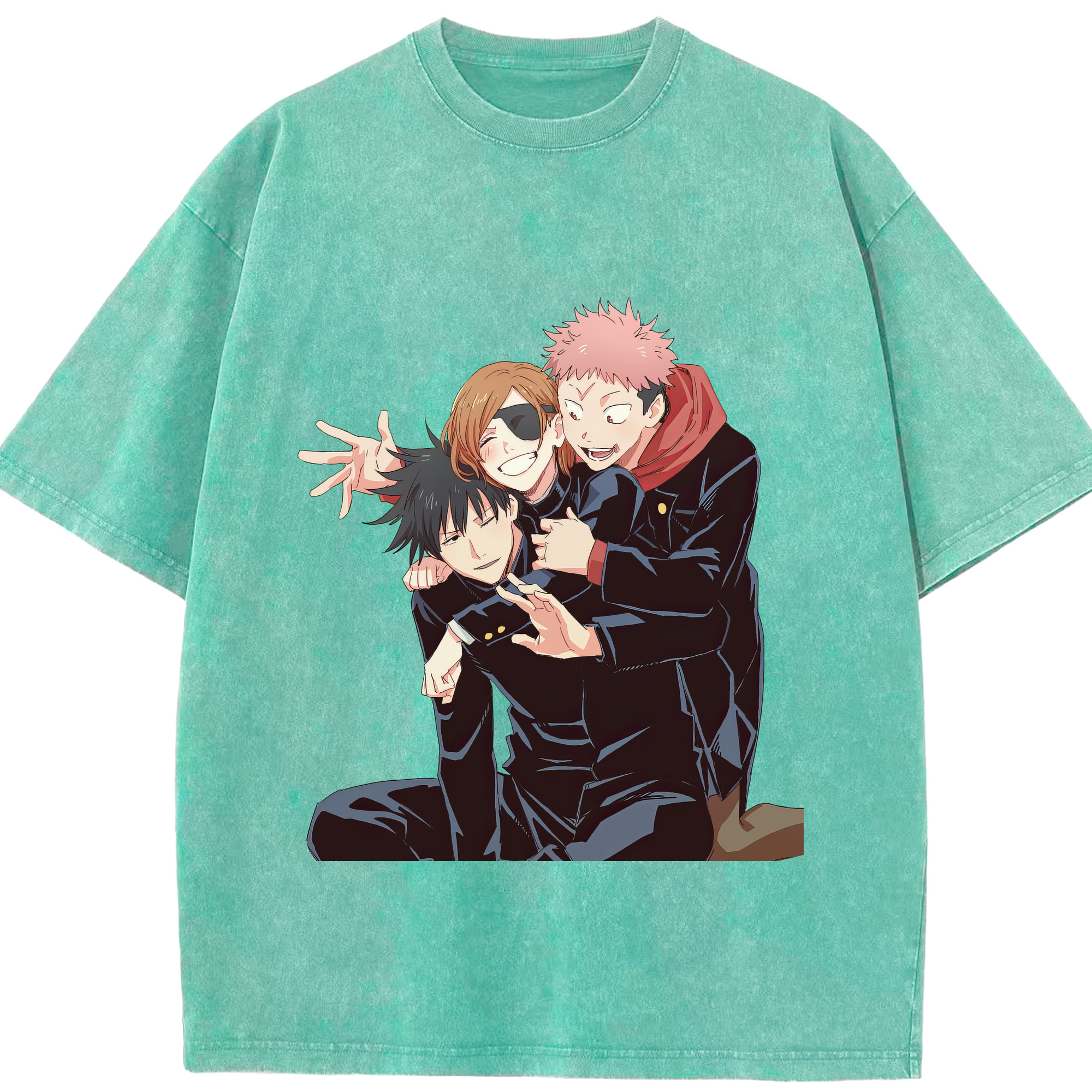 （画像用） 呪術廻戦 Jujutsu Kaisen 綿100% ヴィンテージ風 半袖Tシャツ（フロントプリント）